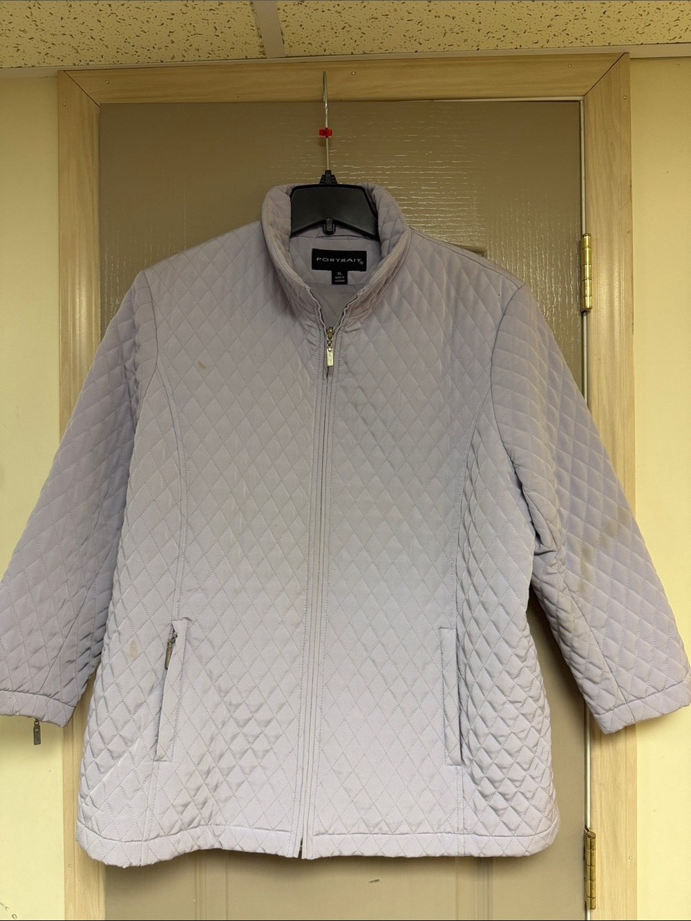 Quilted Puffer Jacket in Light Lavender